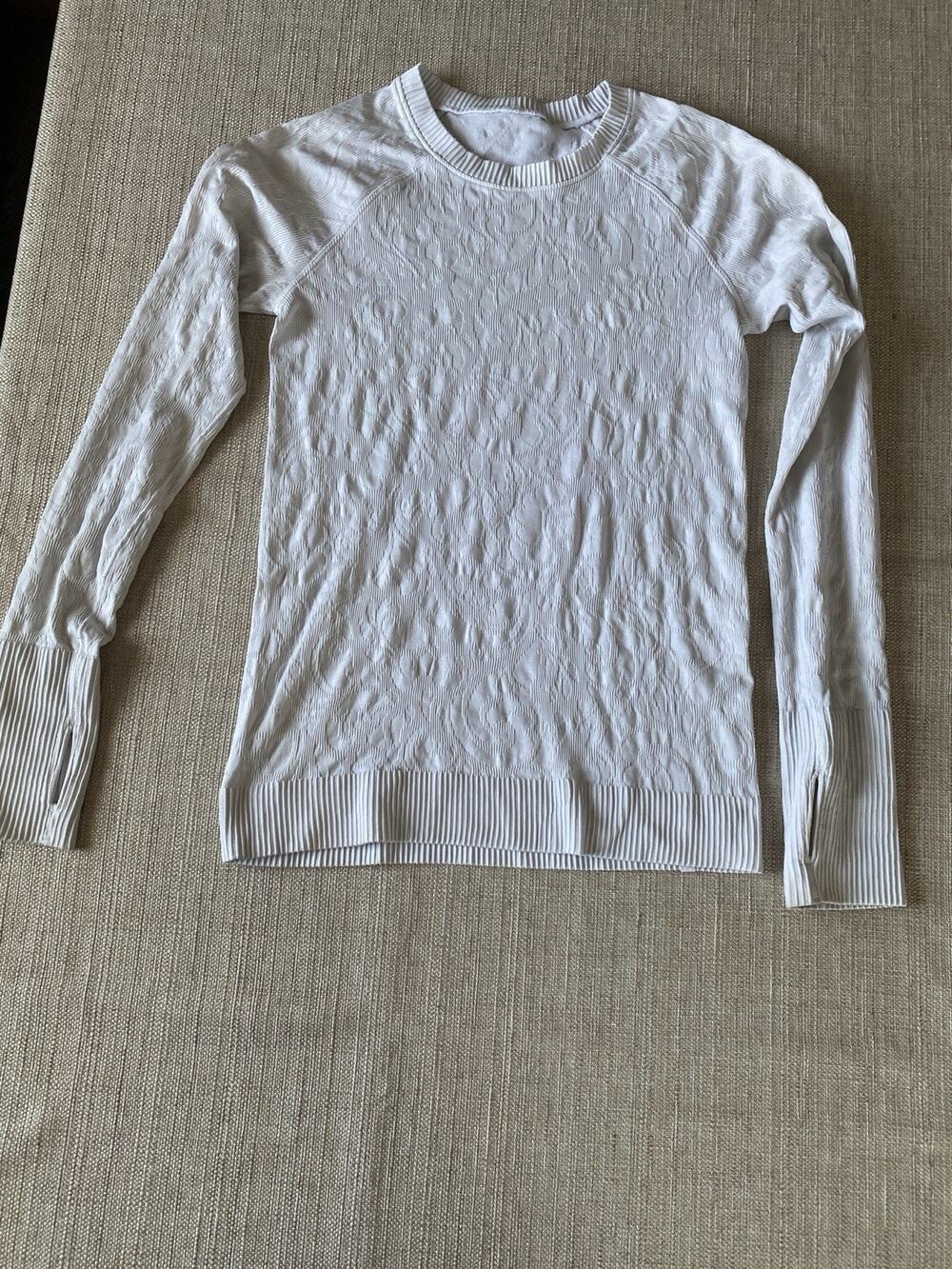 Lululemon Rest Less Pullover Long Sleeve Top White XS